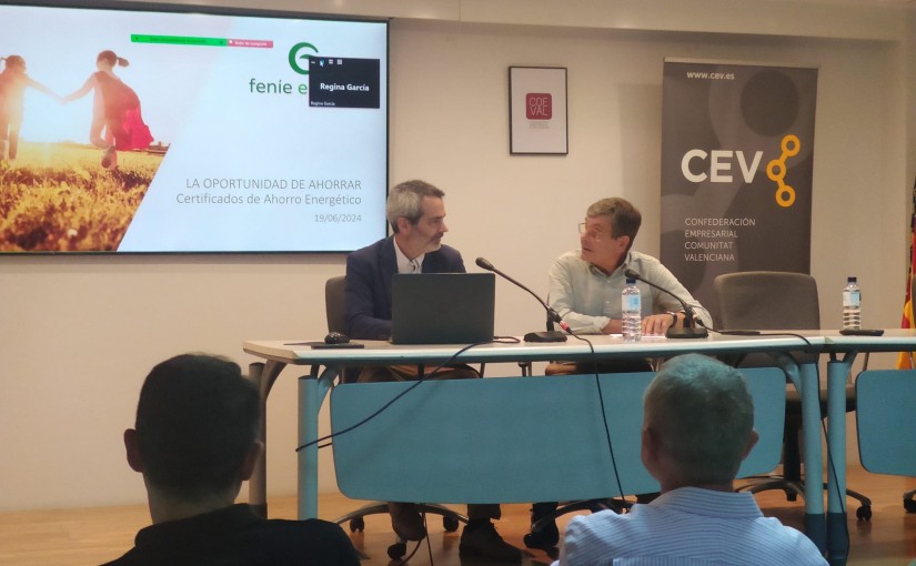 FENIE ENERGIA E INNOVALL CLÚSTER EXPONEN EL NUEVO SISTEMA DE CERTIFICADOS DE AHORRO ENERGÉTICO(CAE)